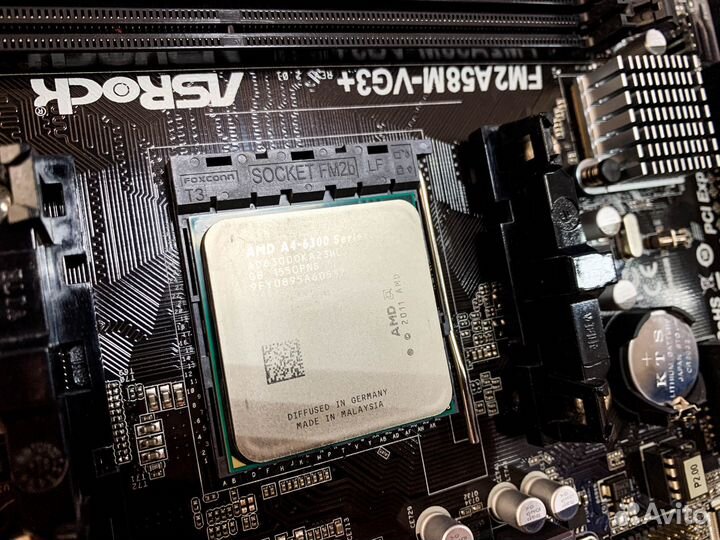 Материнская плата ASRock FM2A58M-VG3+ + A4-6300