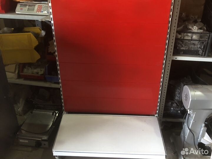 Стеллаж торговый красный