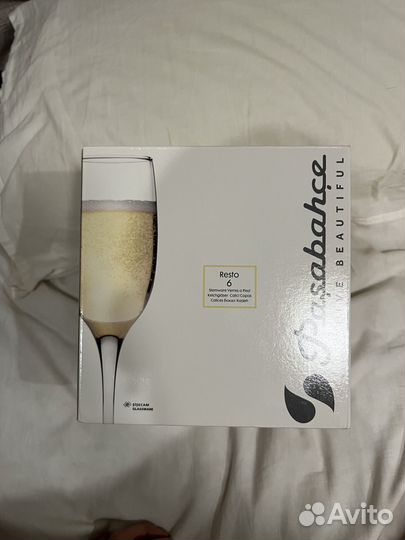 Набор бокалов для шампанского, 6шт, новые