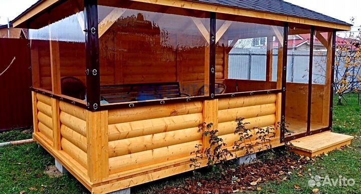 Жидкие окна для беседки – только доставка