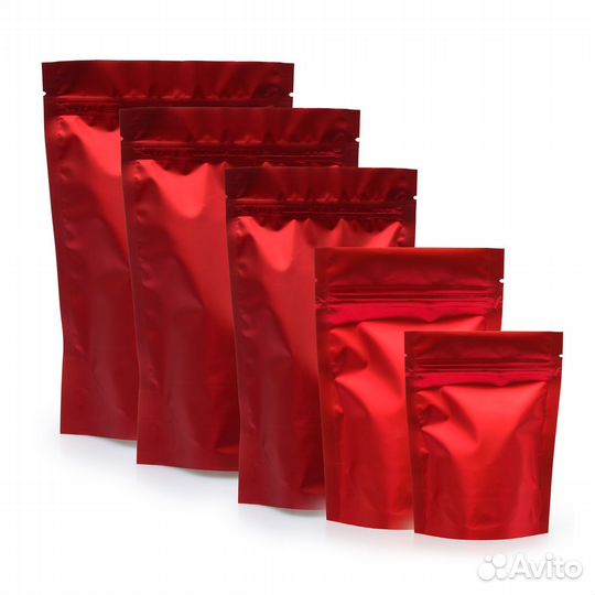 Пакет дой-пак крафт металлизированный цветной