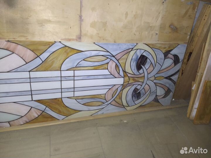 Витраж новый большой во всю стену 1,53х2,46 м