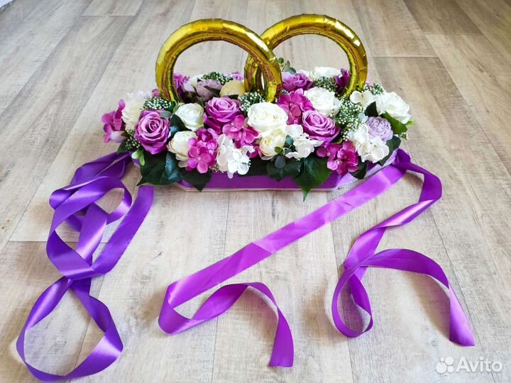 Свадебное украшение на авто