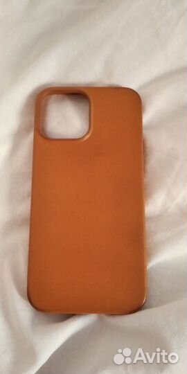 Кожаный чехол apple leather золотая охра Оригинал