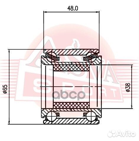 Подшипник ступичный DAC38650252-48 asva