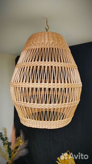 Светильники плетеные люстры