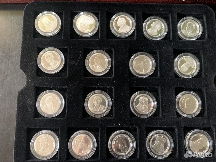 Набор медалей, жетонов, монет, серебро