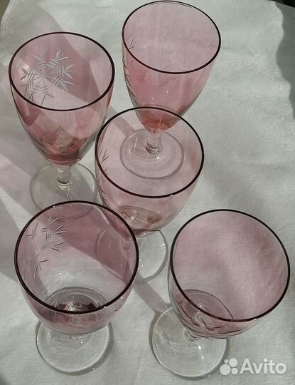 Рюмки марганцевое стекло СССР