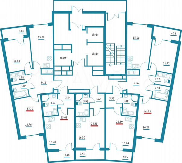 Квартира-студия, 25,7 м², 16/22 эт.