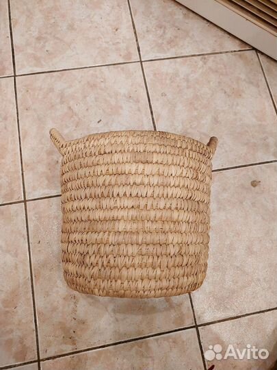 Кашпо плетёное для цветов Корзина плетёная