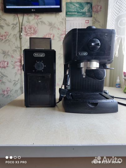 Кофеварка+ кофемолка DeLonghi