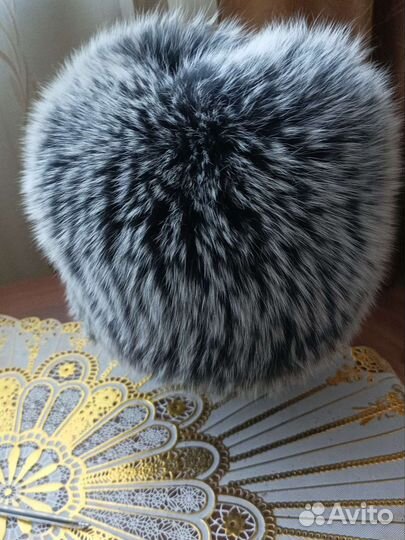 Шапка женская мех чернобурки