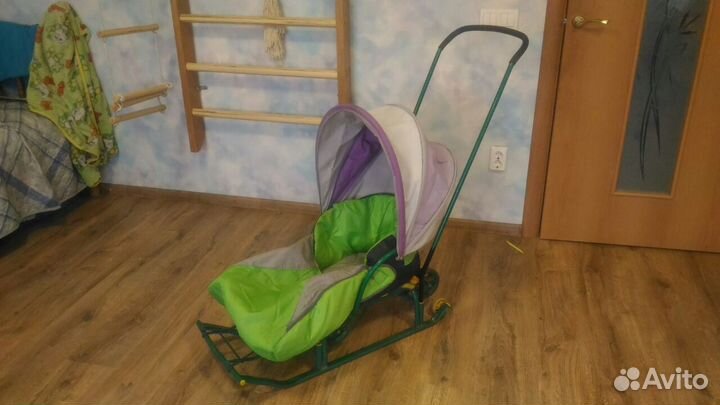 Детские санки с колесами