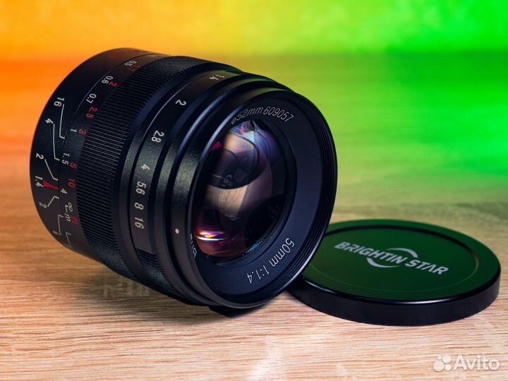 Объектив Brightin Star 50 мм f/1,4 MFT, мануальный