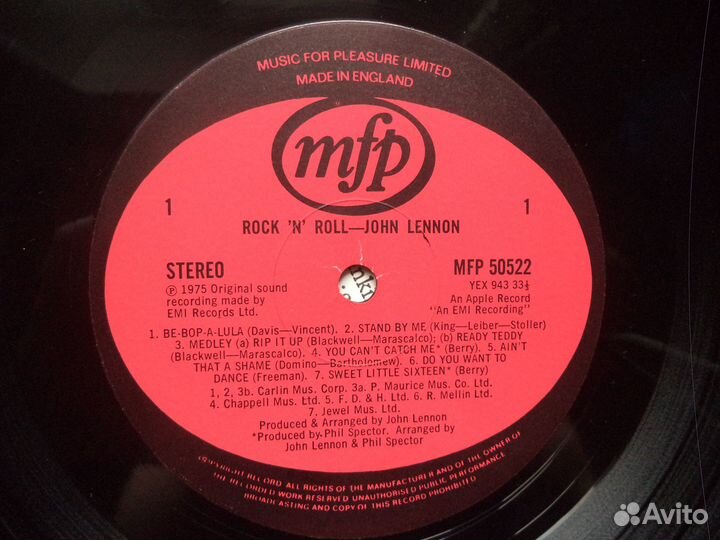 John Lennon – Rock 'N' Roll UK LP(Винил)