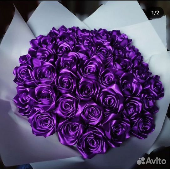 Букет из атласных лент