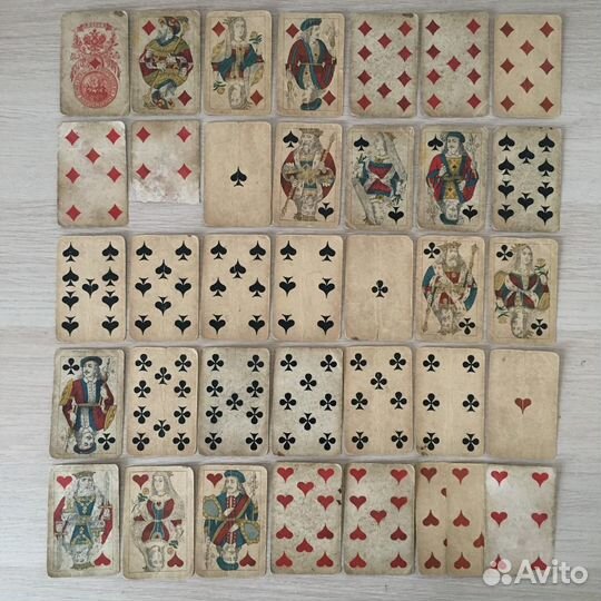 Карты игральные дореволюционные, 1 сотр, до 1917