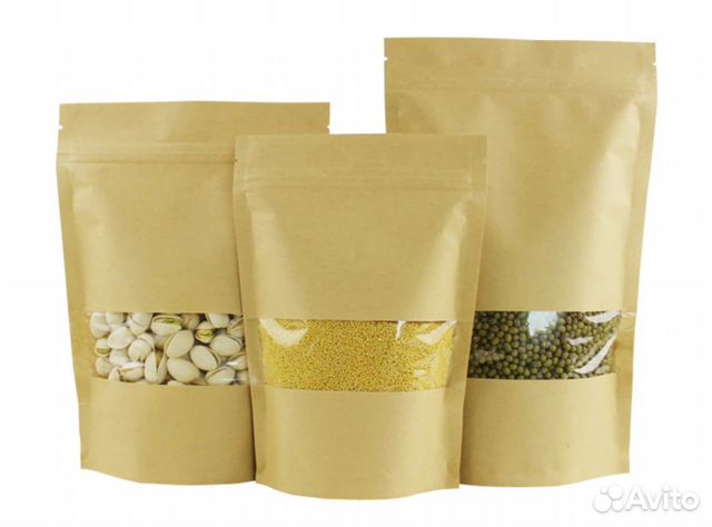 Пакеты бумажные Крафт Doypack