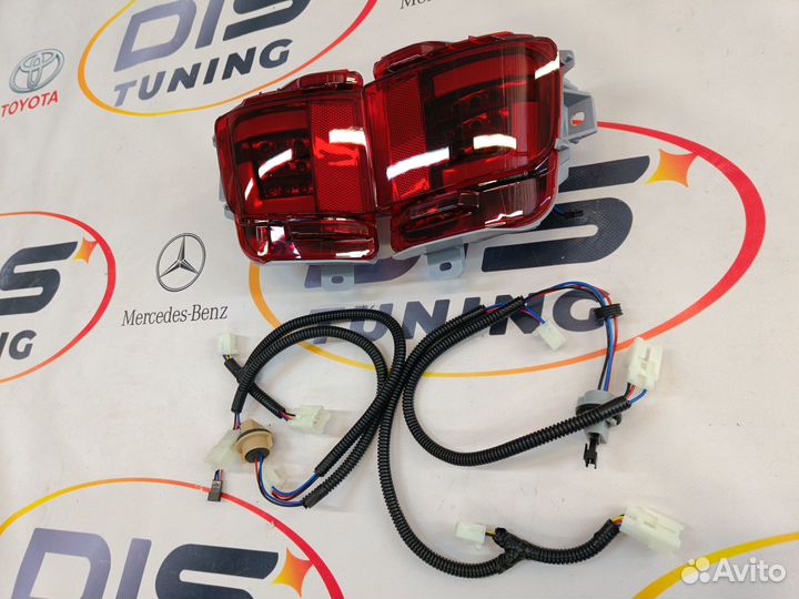 Стопы в задний бампер Land Cruiser 200 LED красные