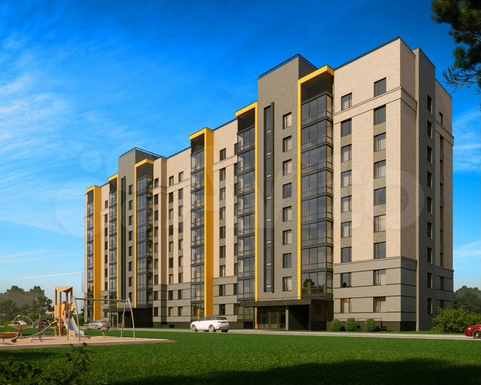 2-к. квартира, 63,5 м², 1/9 эт.