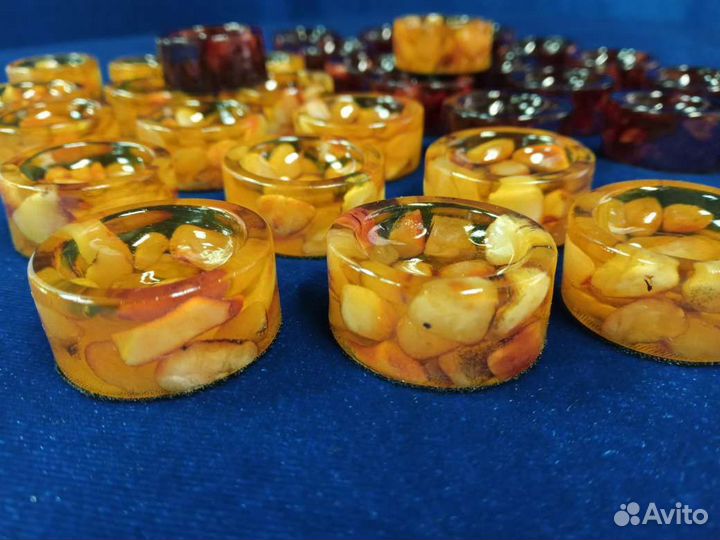 Фишки для нард янтарные