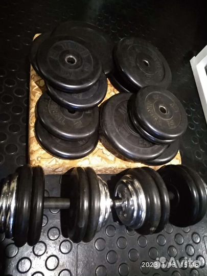 Блины 120 кг. Barbell обрезиненные