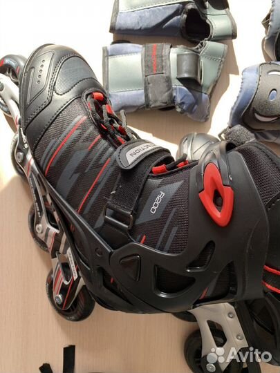 Роликовые коньки reaction r200(+вся защита, сумка)