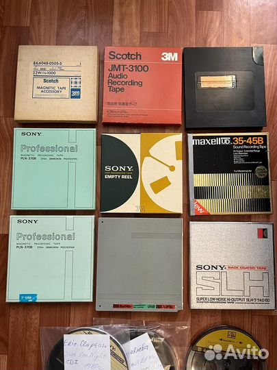 Катушки, бобины, магнитная лента sony,scotch и др