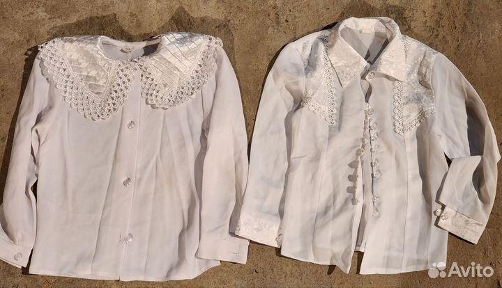 Цена за 2 шт. Детские блузки школьные белые