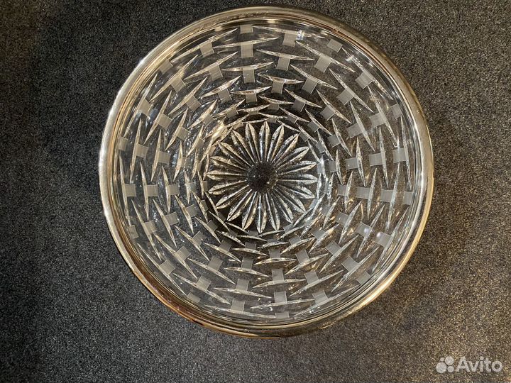 Ваза для фруктов хрусталь СССР