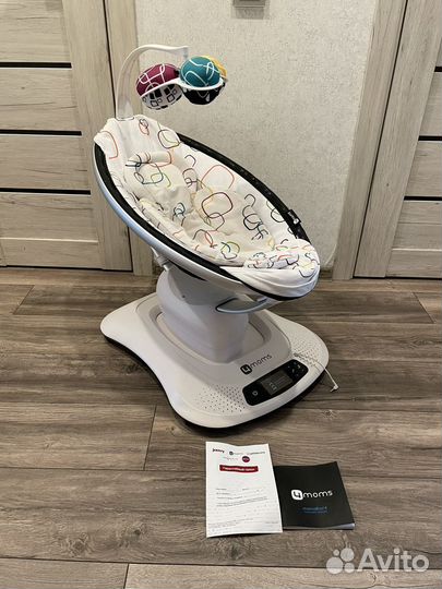 4moms mamaroo 4.0 детские качели+вкладыш