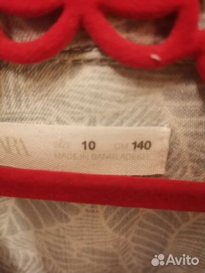 Джинсовая рубашка zara тонкая для мальчика