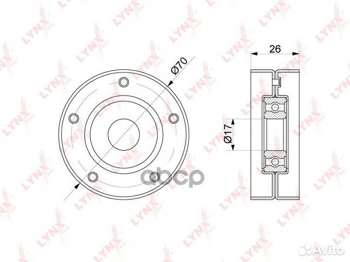 Ролик натяжной приводного ремня PB5341 lynxauto
