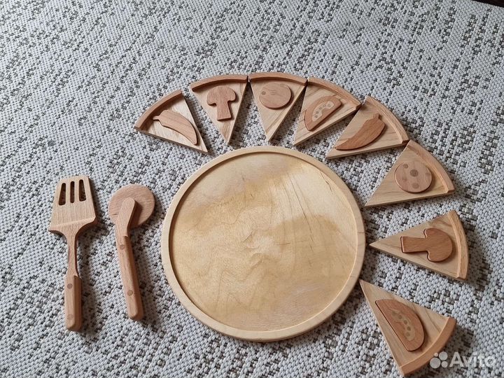 Деревянная пицца игра, сортер