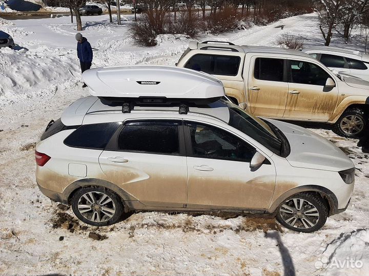 Автобокс для Лада Веста, Broomer 430, Белый глянец