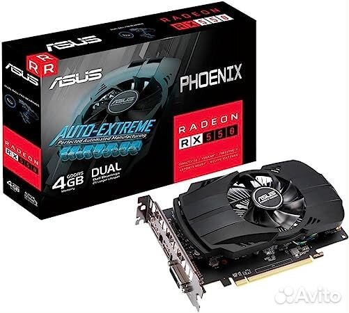 Asus Phoenix Radeon RX 550 4GB + чек