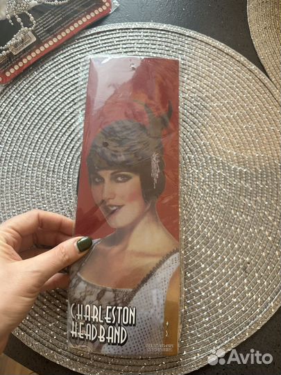 Повязка на голову с перьями в стиле Гэдсби Чикаго