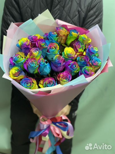 Радужные розы Эквадорские