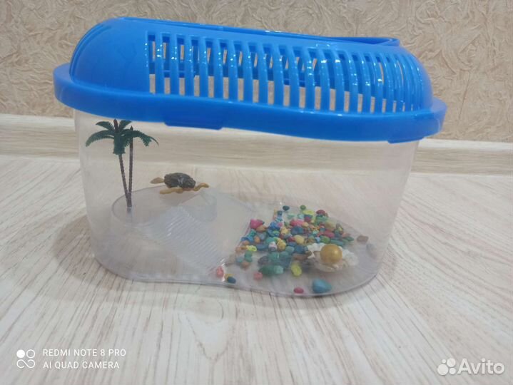 Аквариум-переноска для черепахи,наполнение аквар