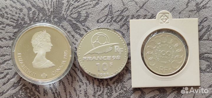 Монеты разных стран серебро