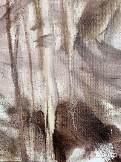 Абстрактный нежный пудровый пион в гостиную