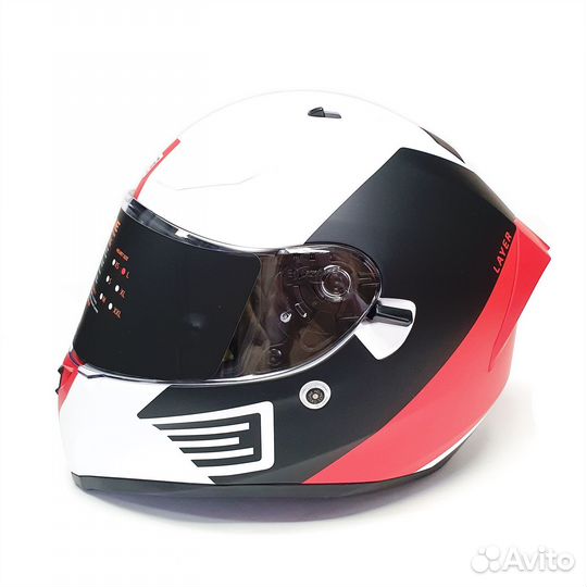 Шлем интеграл origine strada Layer красный/черный