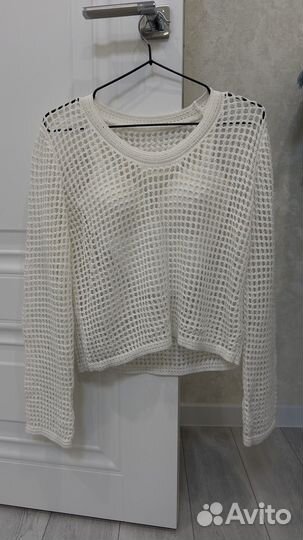 Блузка вязаная+топ