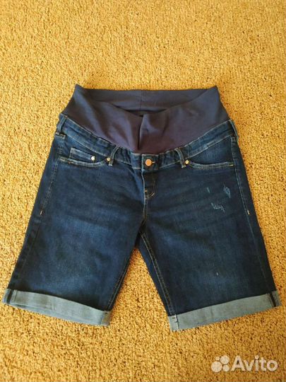 Джинсовые шорты hm для беременных новые