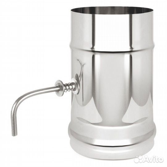 Шибер поворотный Везувий нерж, aisi 430/0,8мм 130