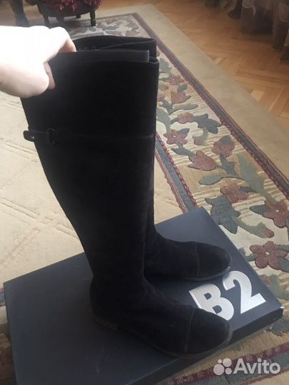 Сапоги чулок натуральная замша