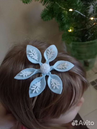 Повязка на голову, украшение для волос Снежинка