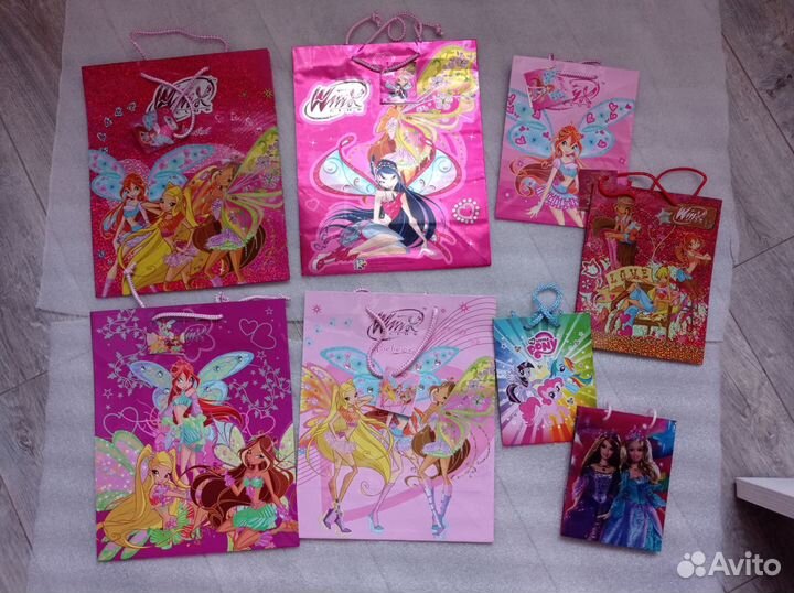 Подарочные пакеты Winx My little pony Barbie