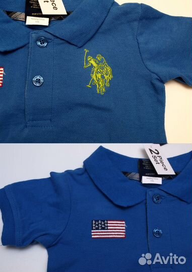 Комплект поло + шорты U. S. Polo Assn - США (новый