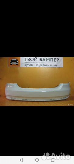 Бампер VW Polo 2015 + задний в цвет белый